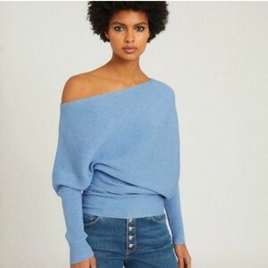 Reiss Lorna Asymmetrical sweater, M,blue